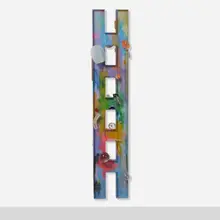Therman Statom, Ladder, c. 2011, glass, painted wood, mixed media