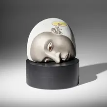 Transference by Sergei Isupov, 2011, porcelain, glaze, slip, sold May 2023