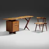 Mira Nakashima, Conoid desk and Grass-Seated chair