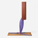 Wendell Castle, CD cabinet, 1991, polychromed mahogany, mahogany veneer, and acrylic-painted aluminum