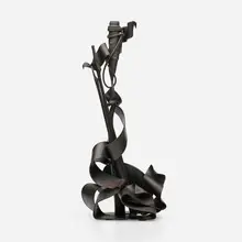 Albert Paley, Candleholder, 1989, forged and fabricated steel with a blackened finish