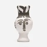 Femme hibou des bois vase by Pablo Picasso, 1951, glazed earthenware with engobe and paraffin decoration, sold May 2023