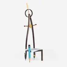 Alphonse Mattia, Architect's Valet, 1989, ebonized walnut, poa amarelo, wenge, ebony, Delron, paint