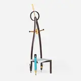 Alphonse Mattia, Architect's Valet, 1989, ebonized walnut, poa amarelo, wenge, ebony, Delron, paint