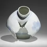 Steven Young Lee, Landscape (from the Deconstructed Jars series), 2011, glazed porcelain, cobalt inlay