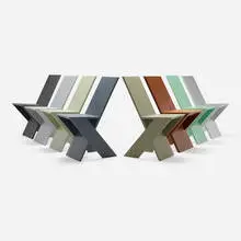 Michael Boyd, Plank chairs model P1201, set of eight, 2011, painted mahogany