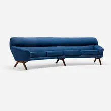 Illum Wikkelsø, Sofa, c. 1960, upholstery, teak