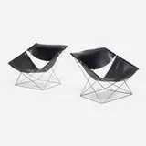 Pierre Paulin, 675 lounge chairs, pair