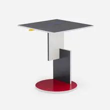 Gerrit Rietveld, Schroeder occasional table, 1924 / 1981, lacquered wood