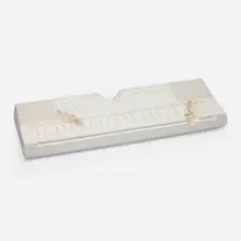 Daniel Arsham, Future Relic 09 (Keyboard), 2018, cast plaster, glass