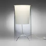 Achille Castiglioni, Aoy table lamp, 1975, clear glass, opaline glass