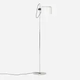 Joe Colombo, Coupé floor lamp, 1967, lacquered aluminum and steel, chrome-plated steel, plastic