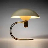Greta von Nessen, Anywhere table lamp, 1952, enameled aluminum, enameled steel