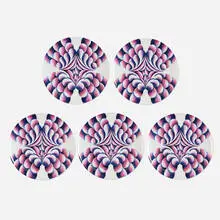 Judy Chicago, Elizabeth R. plates (from The Dinner Party series), set of five, glazed porcelain