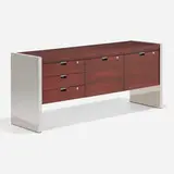 Roger Sprunger, Cabinet, c. 1967, rosewood, chrome-plated steel