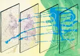 Sigmar Polke, Ohne Titel [Mönchengladbach 1992], 1992, Übermalter Farboffset auf Halbkarton