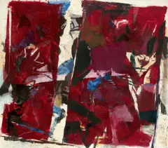 Stefan Plenkers, Rotes Fenster, 1989, Öl auf Leinwand
