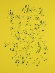 Scarring/Branding by Donna Huanca, 2015, Eyeliner auf Stoff, sold May 2026