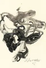 Ohne Titel by Emil Schumacher, 1962, Tusche, laviert, auf strukturiertem Papier, sold Jan 2026