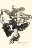 Emil Schumacher, Ohne Titel, 1962, Tusche, laviert, auf strukturiertem Papier