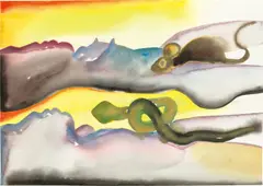 Francesco Clemente, dream, 1996, Aquarell auf Velin