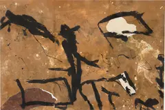 Emil Schumacher, Alexander, 1993, Farbaquatinta und Papiercollage auf drei aneinander gefügten Velin-Bögen