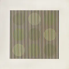 Ohne Titel by Jean-Pierre Yvaral, Um 1960, Gouache auf Karton, aufgezogen auf weiß-grundierte Holzplatte mit schwarzer Kunststoffleiste, in Plexiglas-Kasten, sold Mar 2024