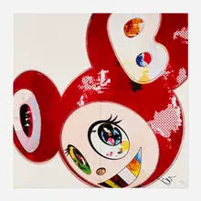 Takashi Murakami, And Then x6 Red, 2013, offset lithograph in colors