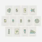 Jan Vercruysse, Labyrinths and Pleasure Gardens, 1994-2001, lithograph in colors on Rivoli