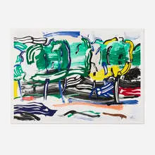 Roy Lichtenstein, Road Before the Forest (from the Landscapes series), 1985, lithograph, woodcut and screenprint in colors on Arches 88