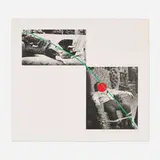 John Baldessari, Man Collapsed on Sofa; Man Tied to Chair (A fix'd inflexible sorrow) (from A Suite of Five Lithographs for Tristram Shandy), 1988, lithograph in colors on T.H. Saunders Waterford