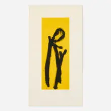 Robert Motherwell, Yellow Chord, 1981, etching and aquatint in colors on German Etching