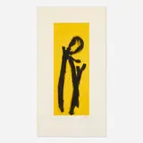 Robert Motherwell, Yellow Chord, 1981, etching and aquatint in colors on German Etching