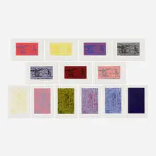 Cathedrals and Haystacks sample portfolio by Roy Lichtenstein, 1969, lithograph in colors, sold Sep 2026