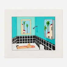 Ken Price, Bathtub (from Plain of Smokes), 1981, screenprint in colors