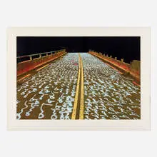 Abdulnasser Gharem, Siraat (The Path) (from the Performance of the Path series), 2011, screenprint in colors on Somerset
