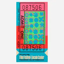 Lincoln Center Ticket by Andy Warhol, 1967, screenprint in colors, sold Sep 2026