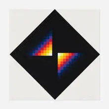Herbert Bayer, December, 1969, screenprint in colors