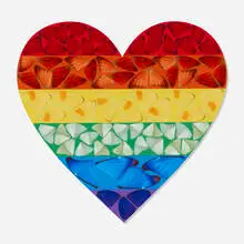 Butterfly Heart (Large) by Damien Hirst, 2020, laminated giclée print on aluminum composite panel, sold Sep 2026