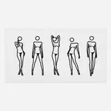 Julian Opie, Bijou Gets Undressed #7, 2004, screenprint on Fedrigoni Sirio