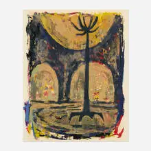 Samella Lewis, Arena, 1961, screenprint in colors
