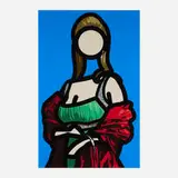 Julian Opie, Felicia, 2011, inkjet print in colors on Epson Premium Semigloss Photo mounted to aluminum in artist's frame