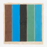 Ellsworth Kelly, Colored Paper Image XIX (Brown Blue Black Green Violet), 1976, colored and pressed paper pulp