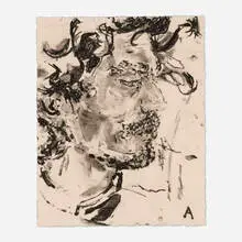 Elizabeth Peyton, Ang (Angel), 2024, etching on Twinrocker handmade