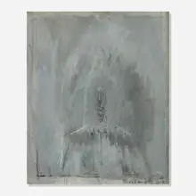 Alberto Giacometti, Grey Figure, 2016, giclée print face-mounted to Diasec and mounted on aluminum composite panel