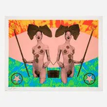 David LaChapelle, Clam on a Halfshell, 1997, screenprint in colors
