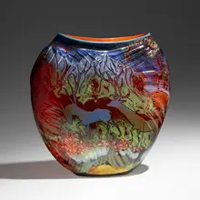 Petroglyph by William Morris, 1989, hand-blown glass, sold May 2023