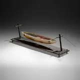 Bertil Vallien, Boat, 1999, sand cast glass, enameled steel, wire