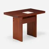 George Nakashima, Rare console table, 1962, American black walnut, marble