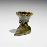 Boot vase by George E. Ohr, 1895-96, glazed earthenware, sold May 2023